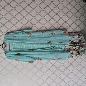 Floral cape kurti set.